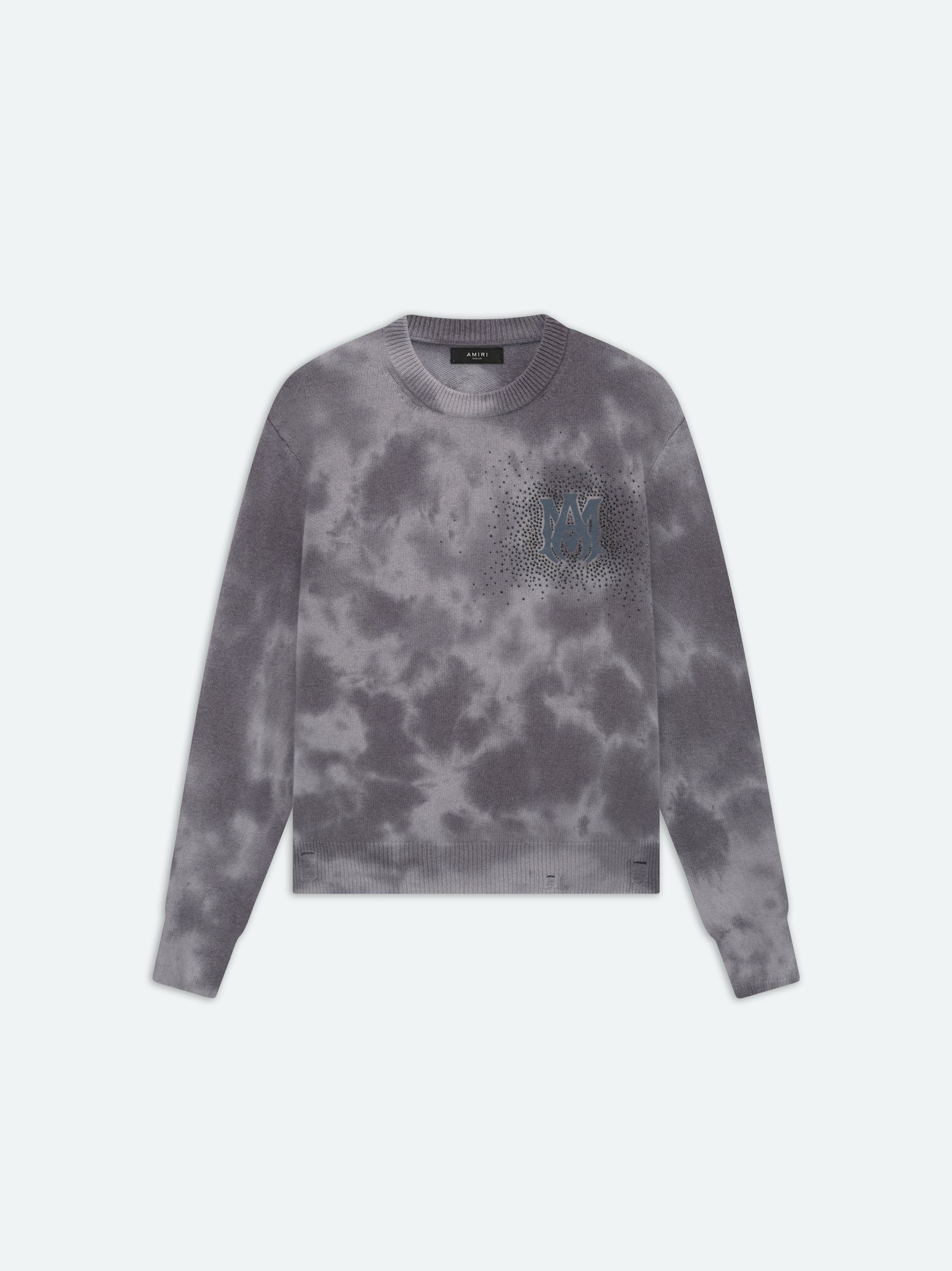 Sudaderas Amiri Crystal Crewneck- Faded Black Hombre Negros | NXILRC-085