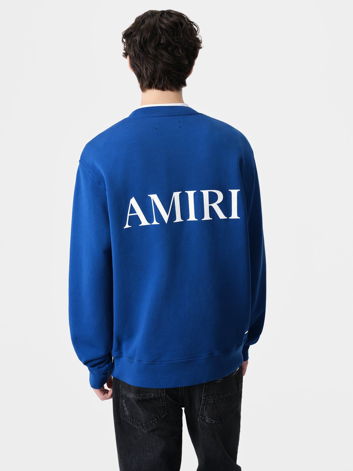 Sudaderas Amiri Ma Core Logo Crew Hombre Azules | WYNZDK-524