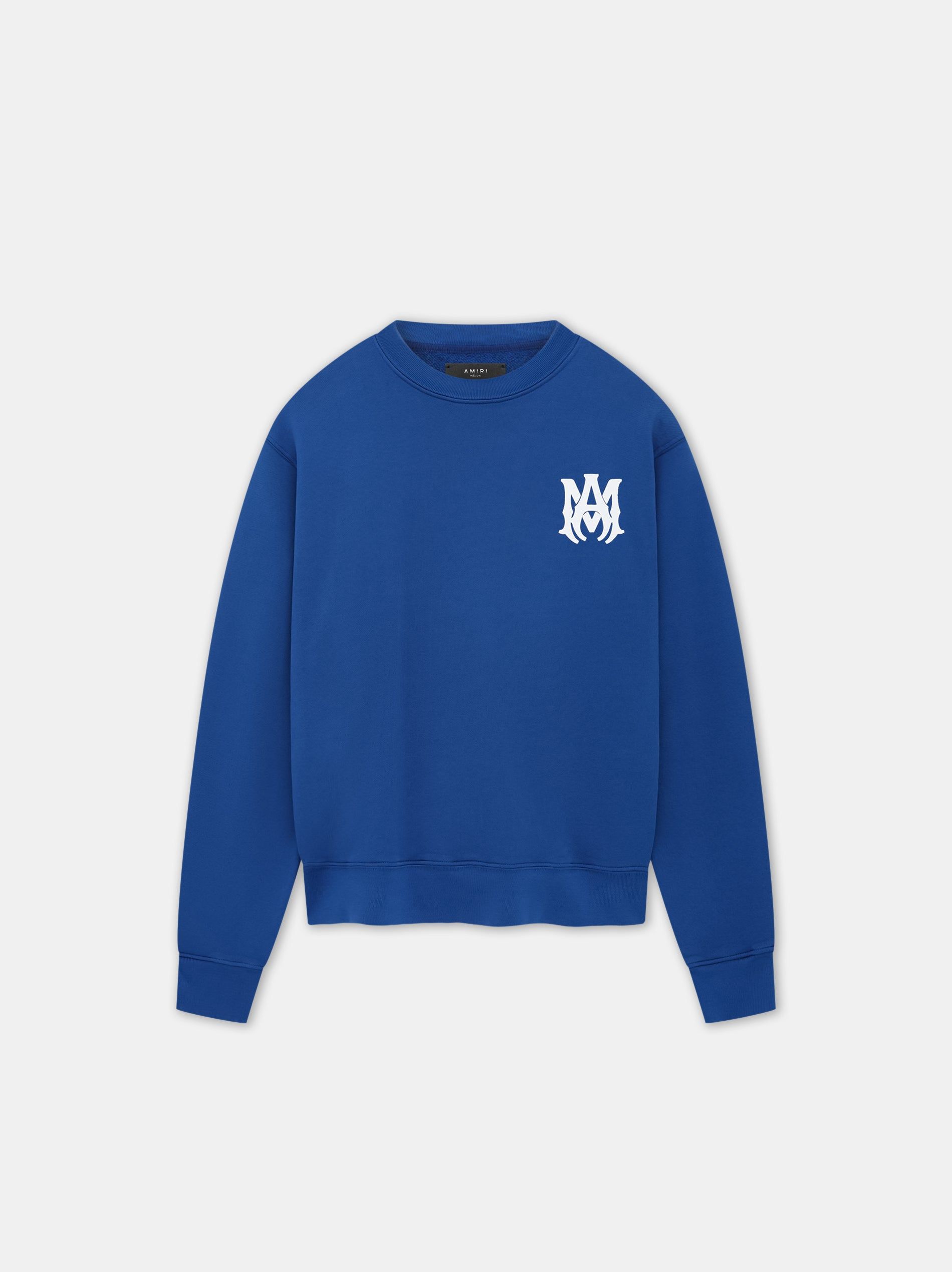 Sudaderas Amiri Ma Core Logo Crew Hombre Azules | WYNZDK-524