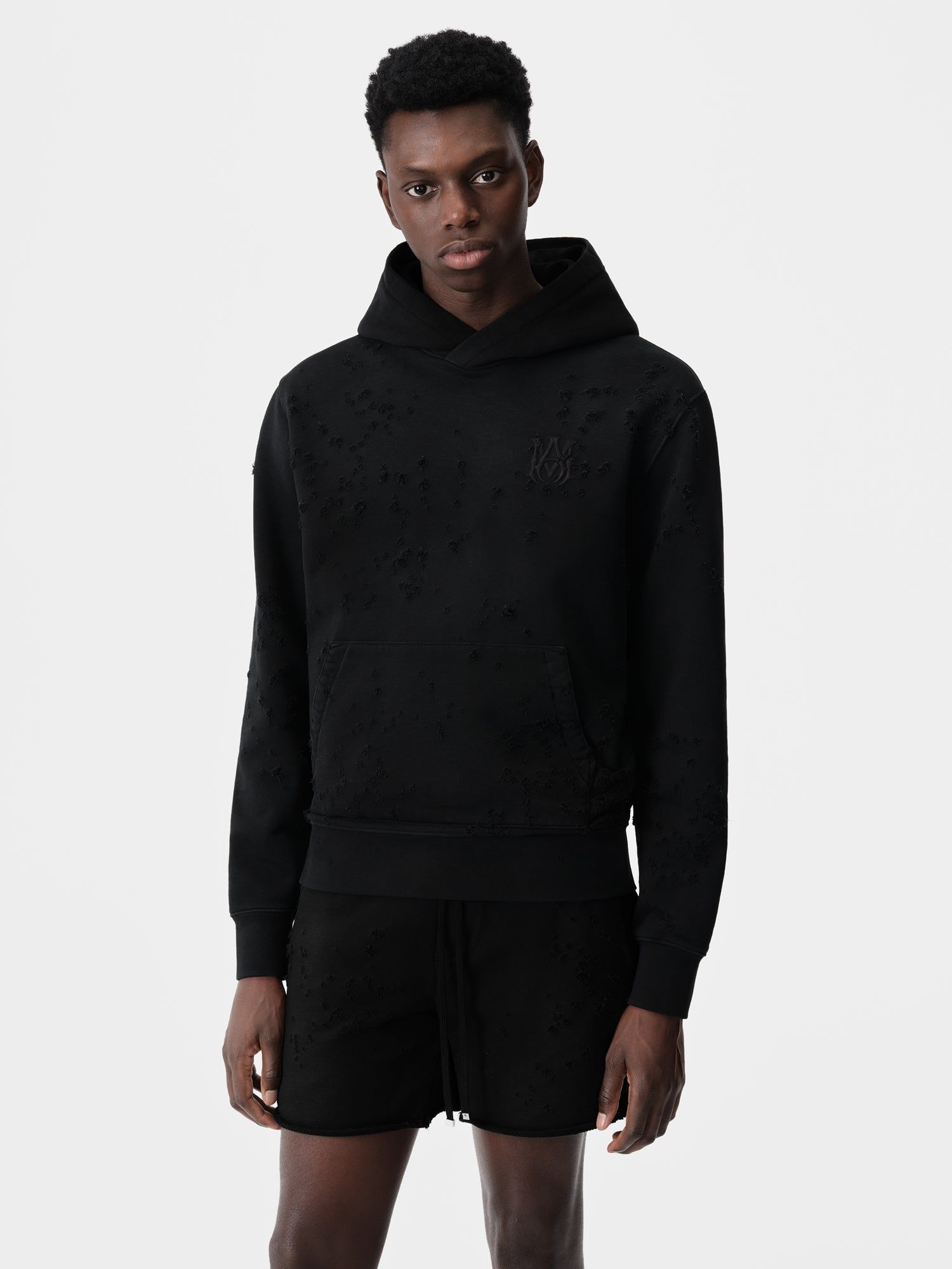 Sudaderas Amiri Ma Shotgun Embroidered Hoodie Hombre Negros | JLDHXN-127