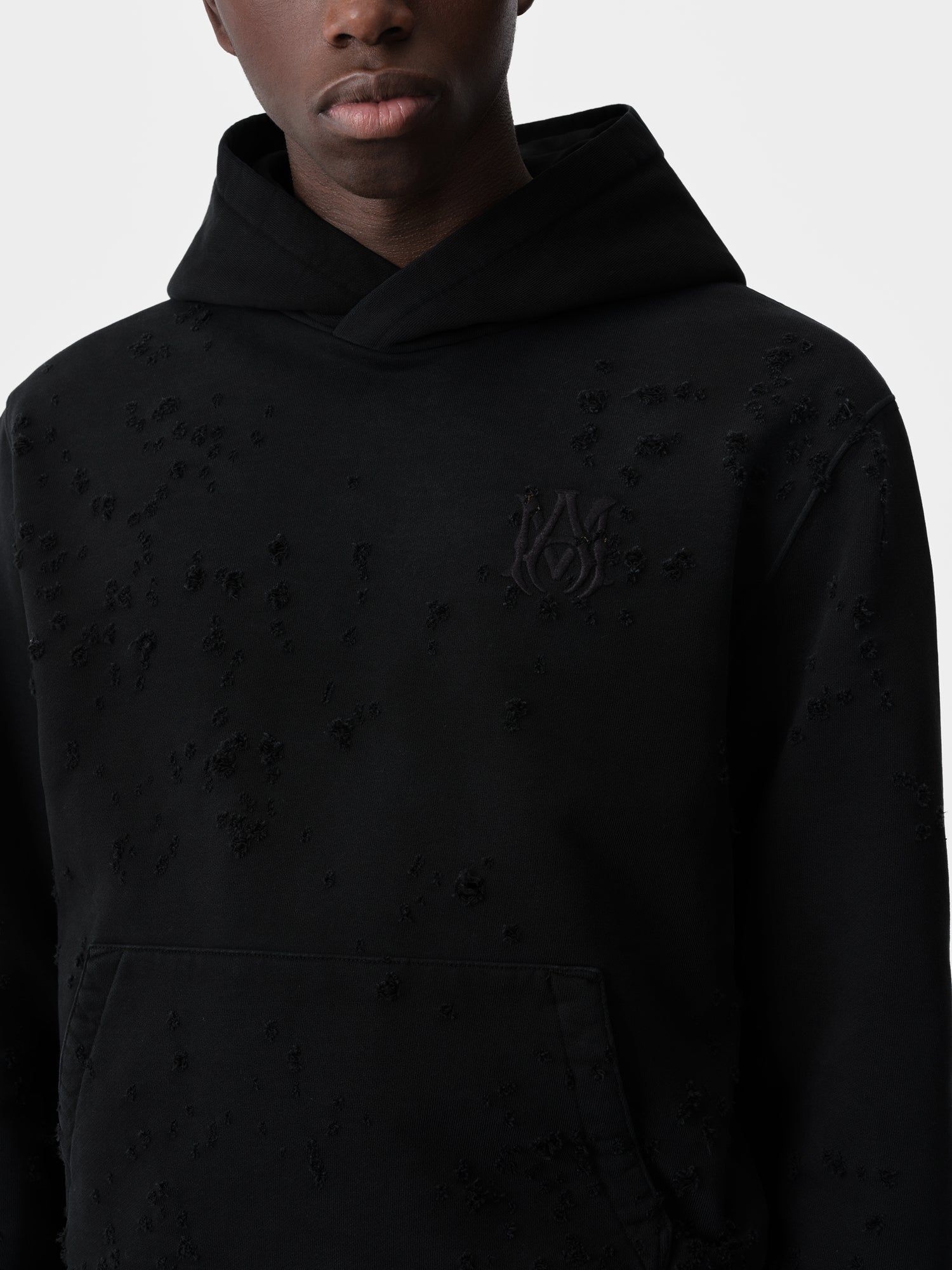 Sudaderas Amiri Ma Shotgun Embroidered Hoodie Hombre Negros | JLDHXN-127