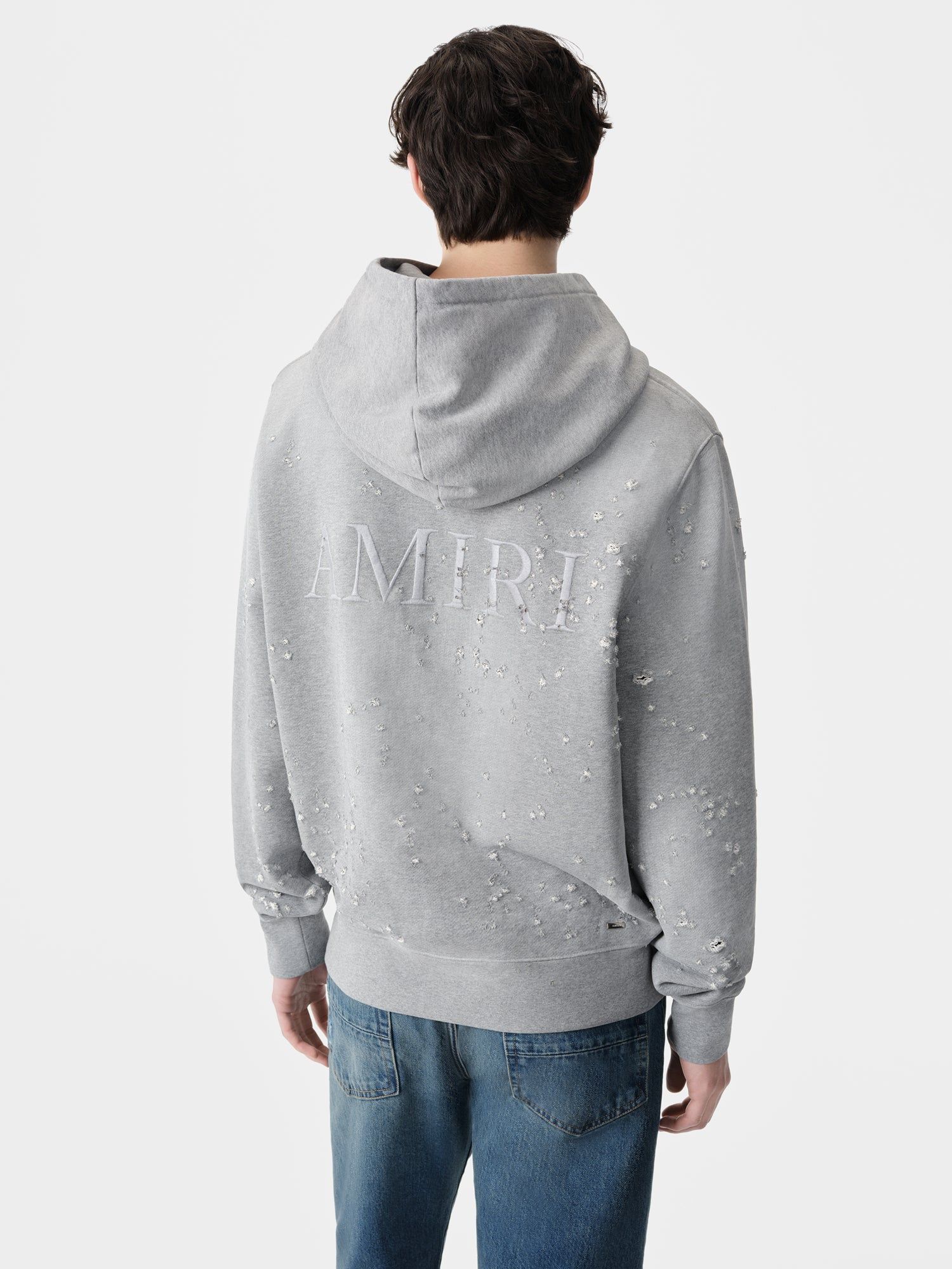 Sudaderas Amiri Ma Shotgun Embroidered Hoodie Hombre Grises | BIPEMA-820