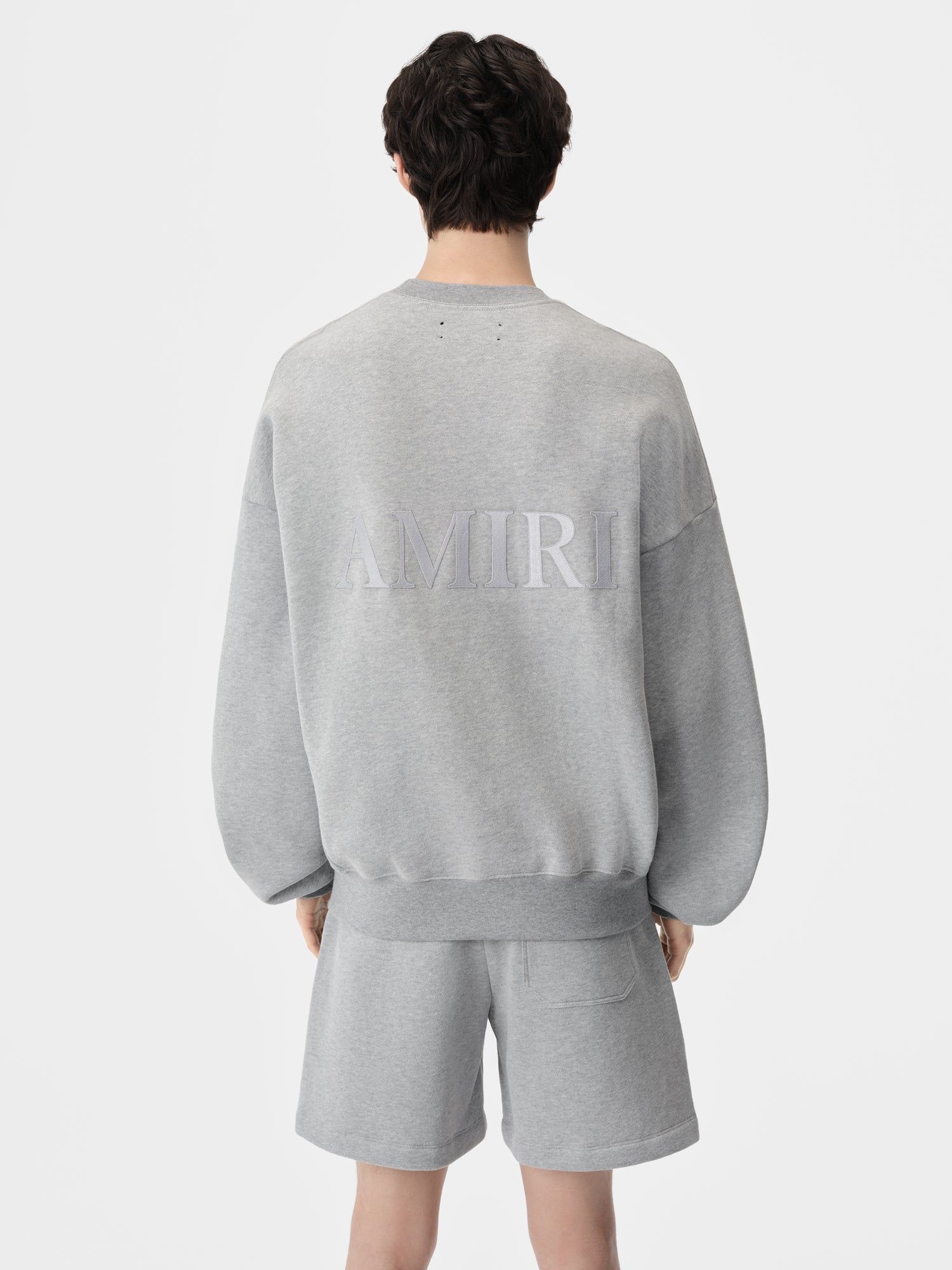 Sudaderas Amiri Oversized Crew Hombre Grises | VQMOZW-479