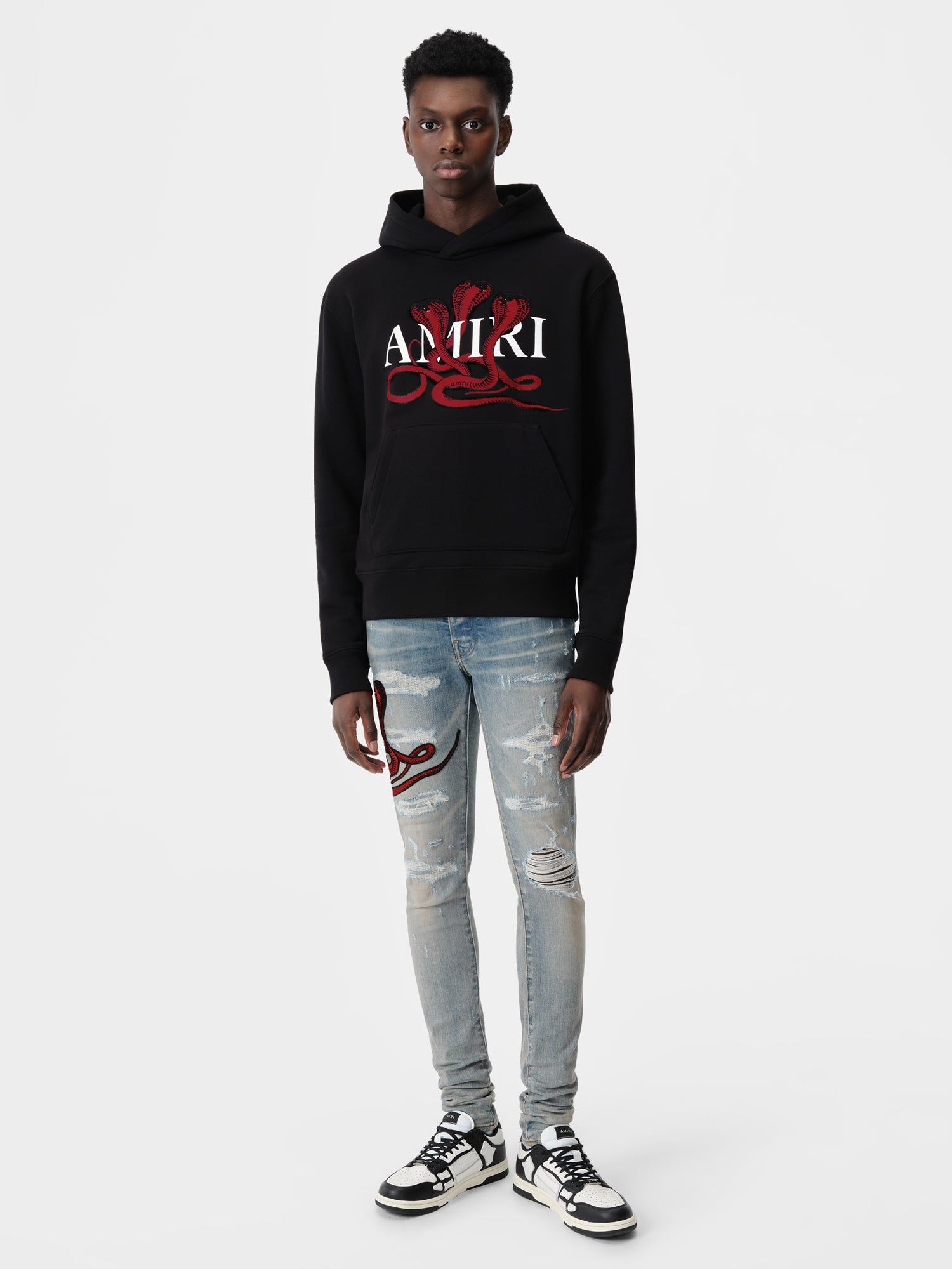 Sudaderas Amiri Poison Hoodie Hombre Negros Rojos | KZIWHR-274