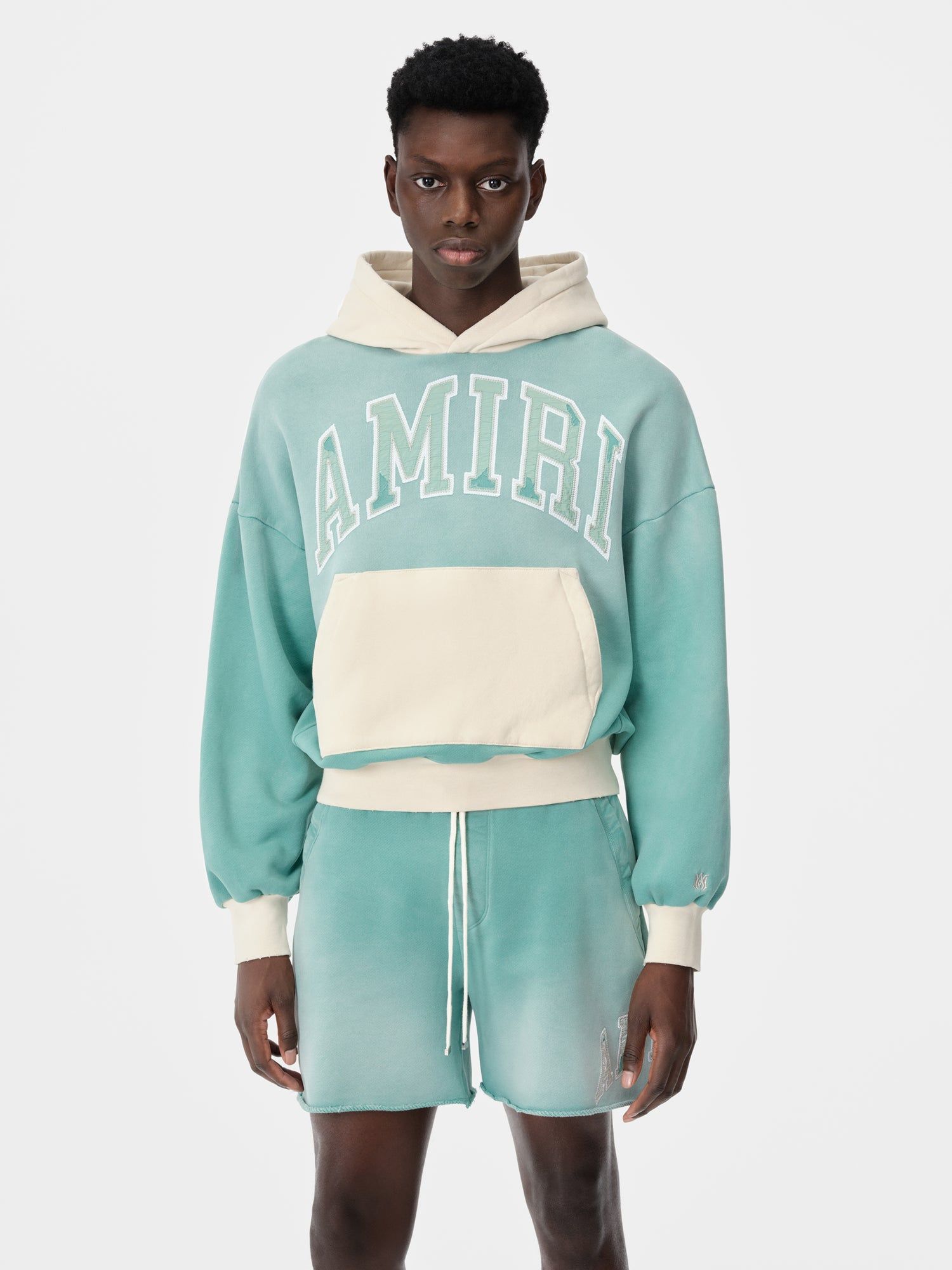 Sudaderas Amiri Vintage Oversized Hoodie Hombre Azules | TQMAXR-273