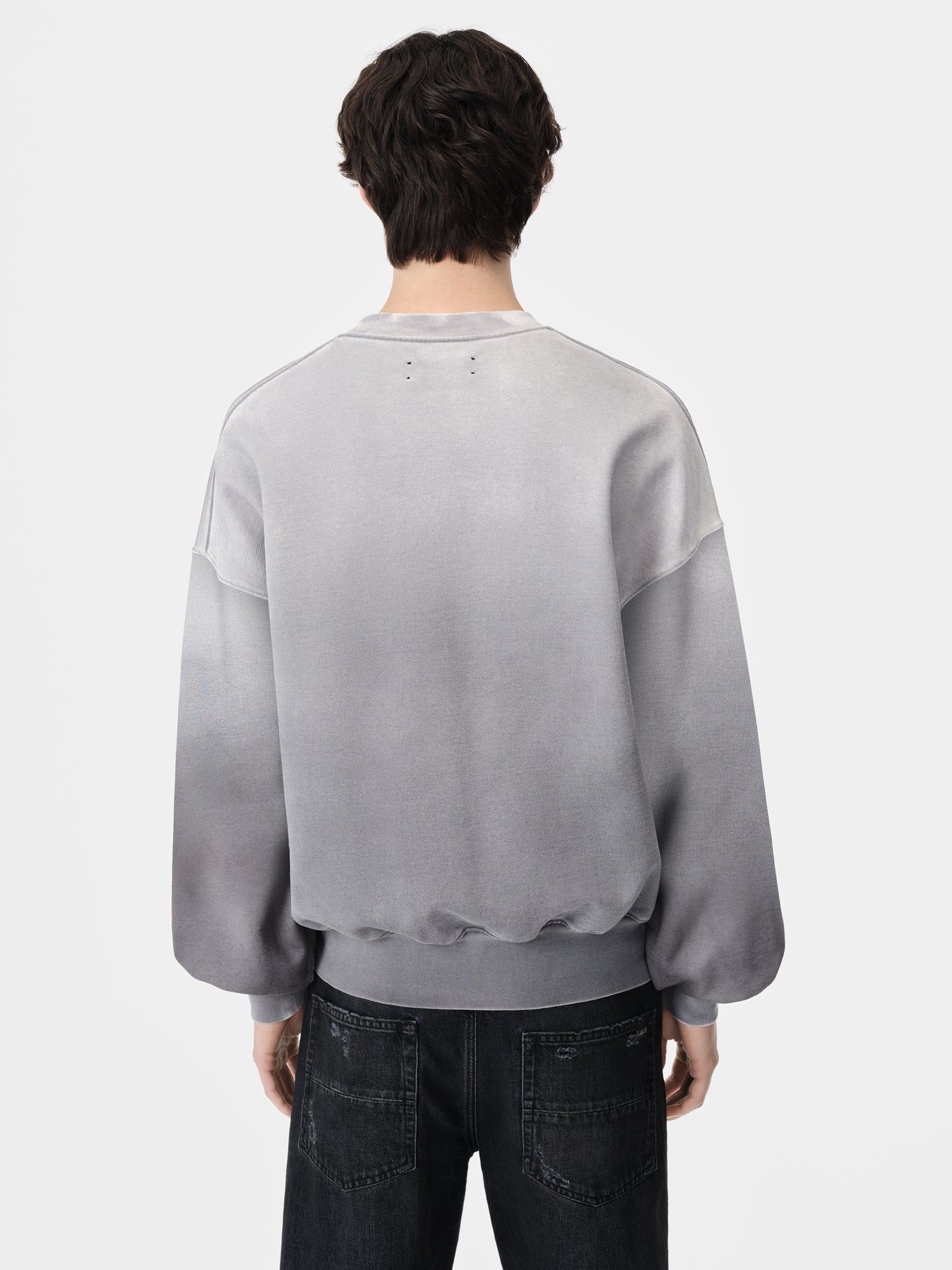 Sudaderas Amiri Vintage Wave Oversized Crew Hombre Negros | OAYIPR-863