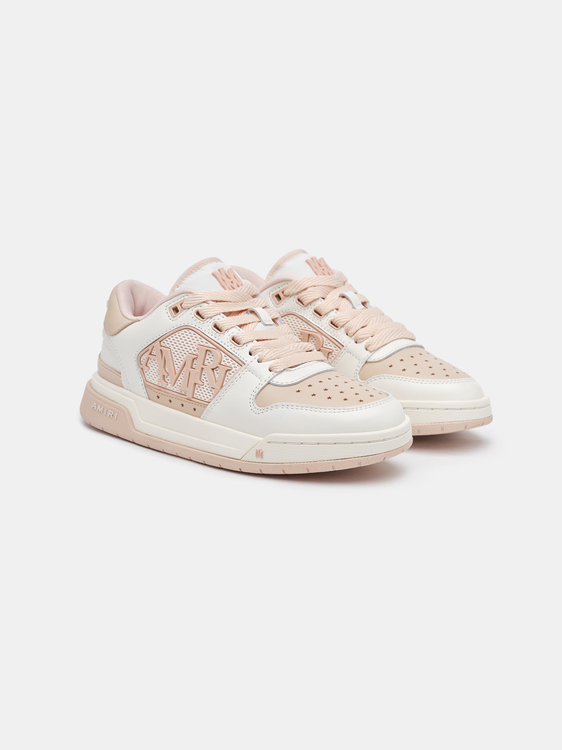 Tenis Amiri Classic Low Mujer Blancos Rosas | YAEUFM-876