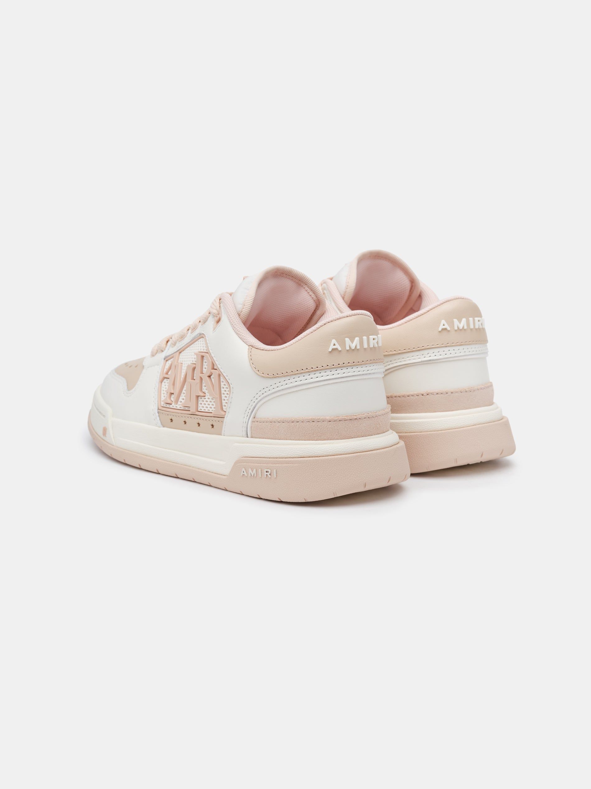 Tenis Amiri Classic Low Mujer Blancos Rosas | YAEUFM-876