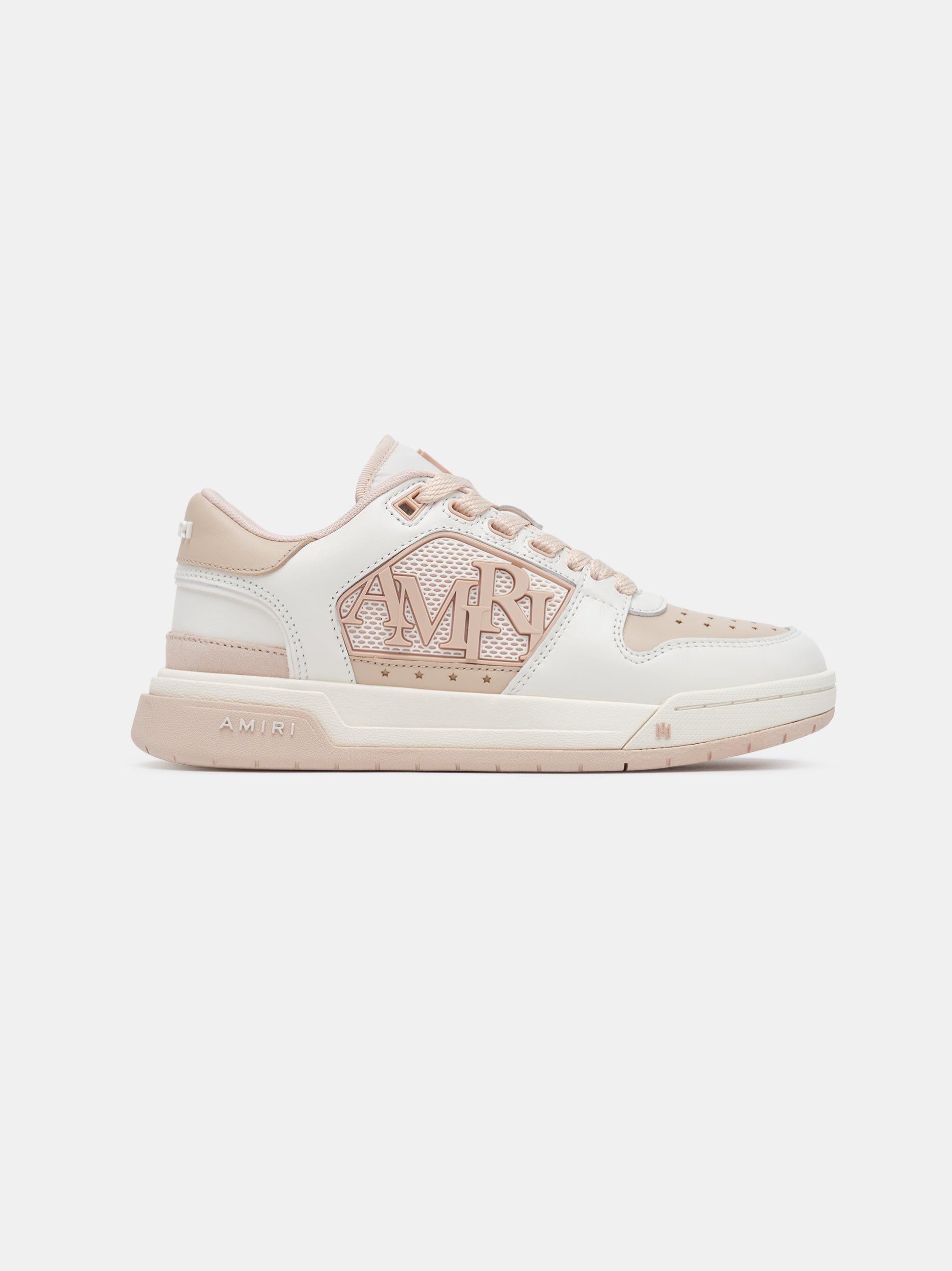 Tenis Amiri Classic Low Mujer Blancos Rosas | YAEUFM-876
