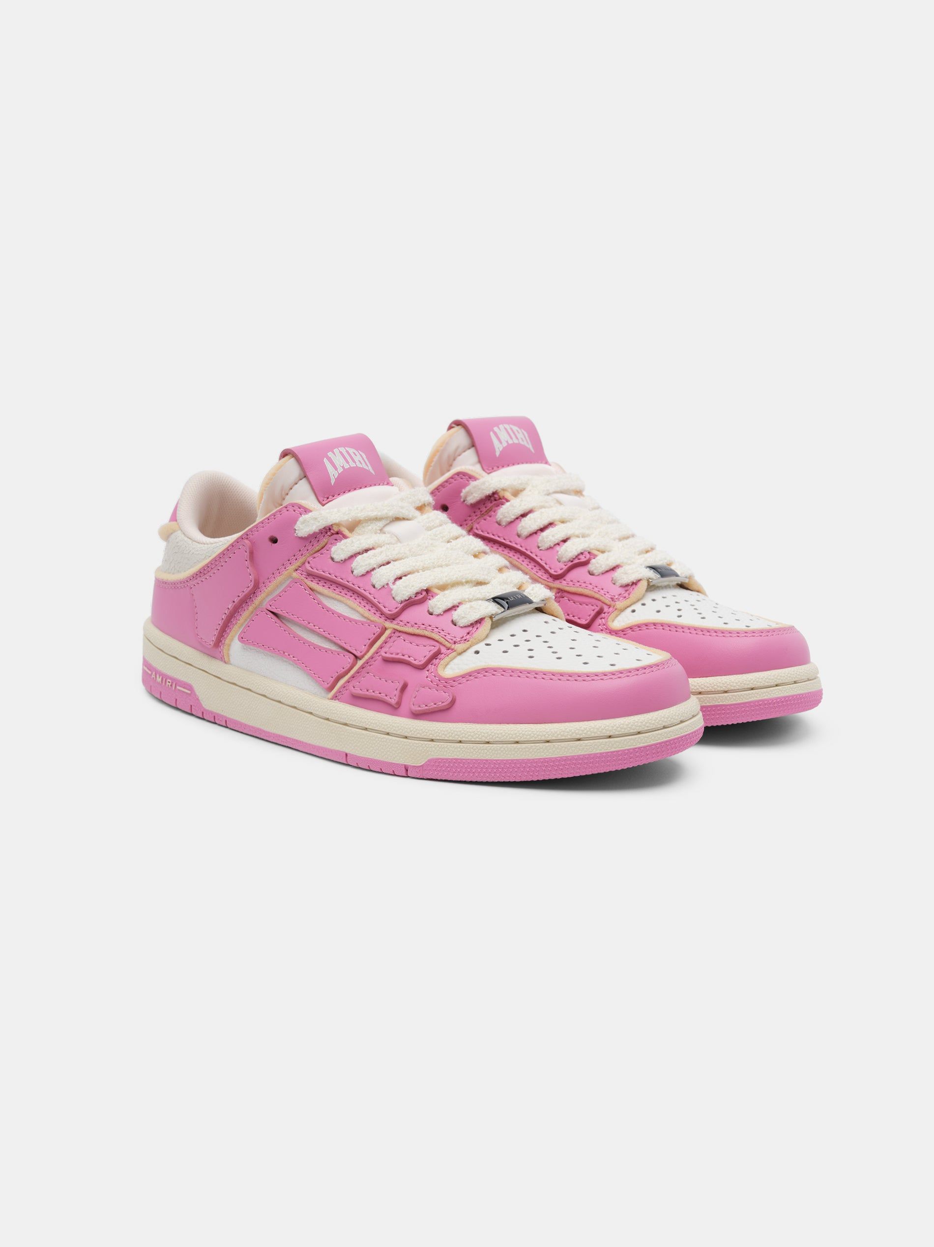 Tenis Amiri Collegiate Skel-top Low Mujer Fucsia Rosas Blancos | KSMVXJ-608