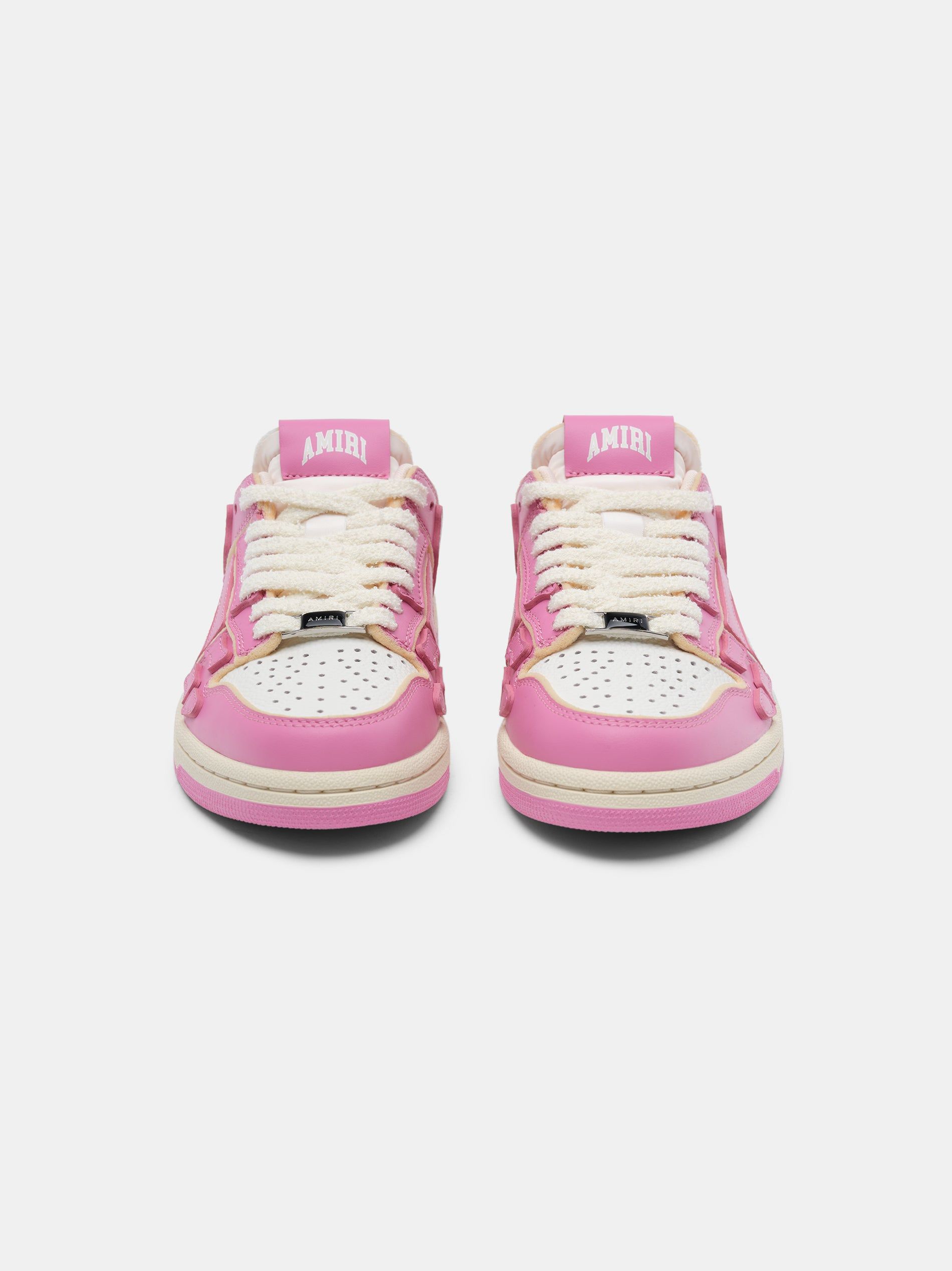 Tenis Amiri Collegiate Skel-top Low Mujer Fucsia Rosas Blancos | KSMVXJ-608