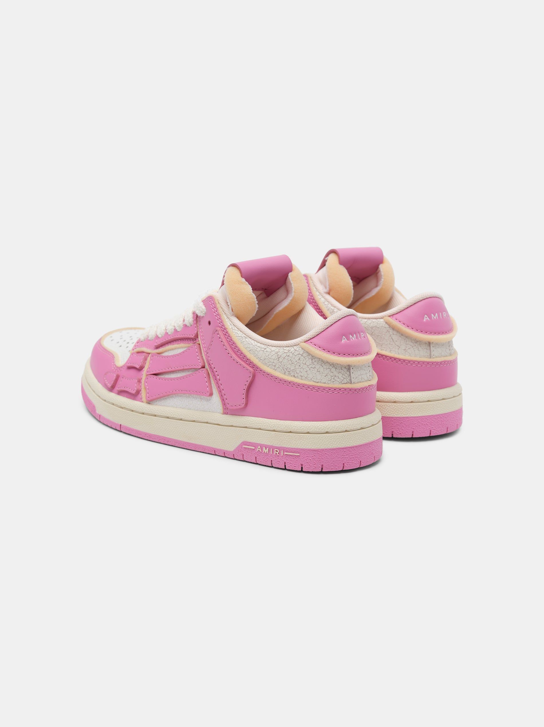 Tenis Amiri Collegiate Skel-top Low Mujer Fucsia Rosas Blancos | KSMVXJ-608