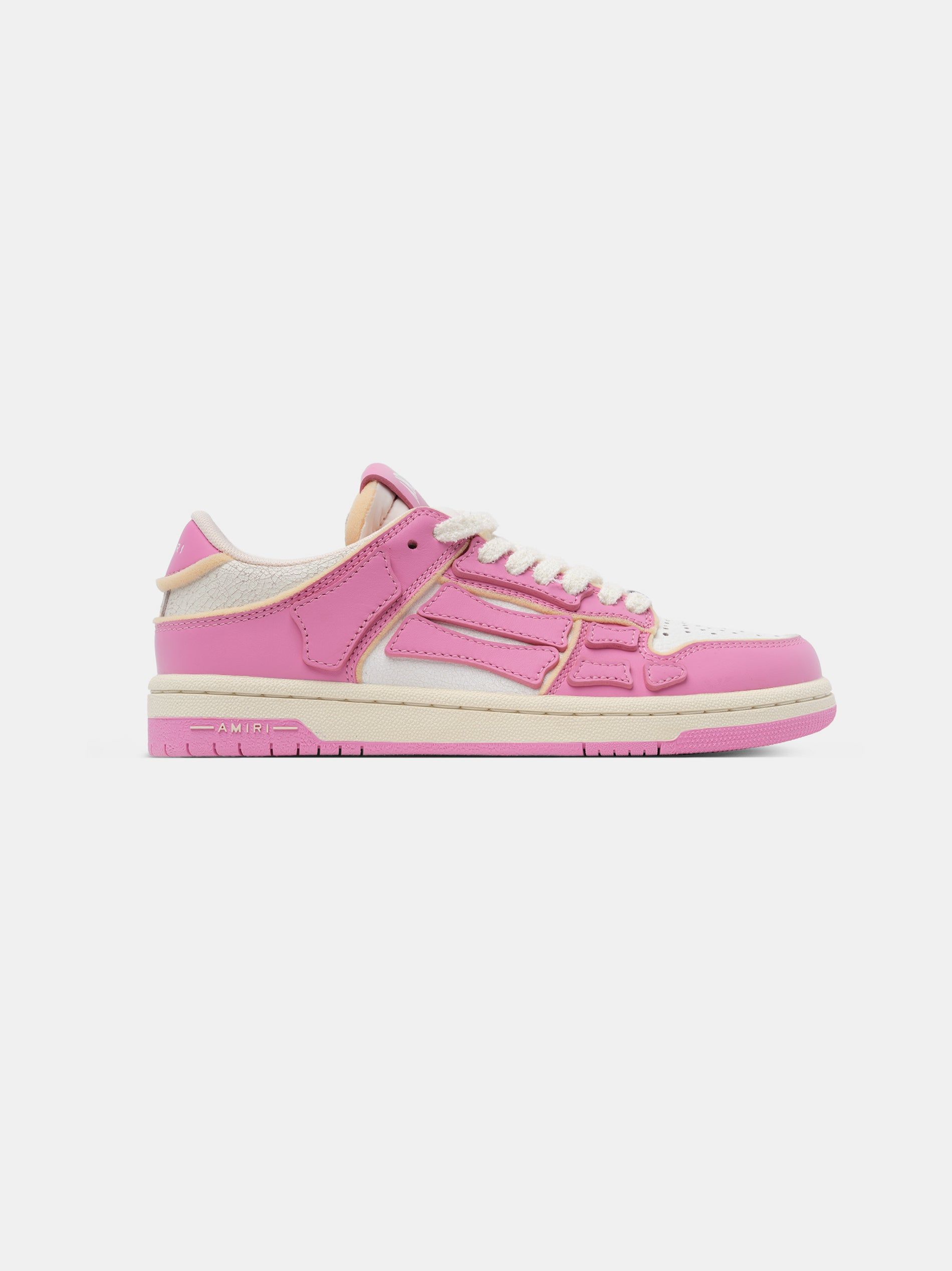 Tenis Amiri Collegiate Skel-top Low Mujer Fucsia Rosas Blancos | KSMVXJ-608