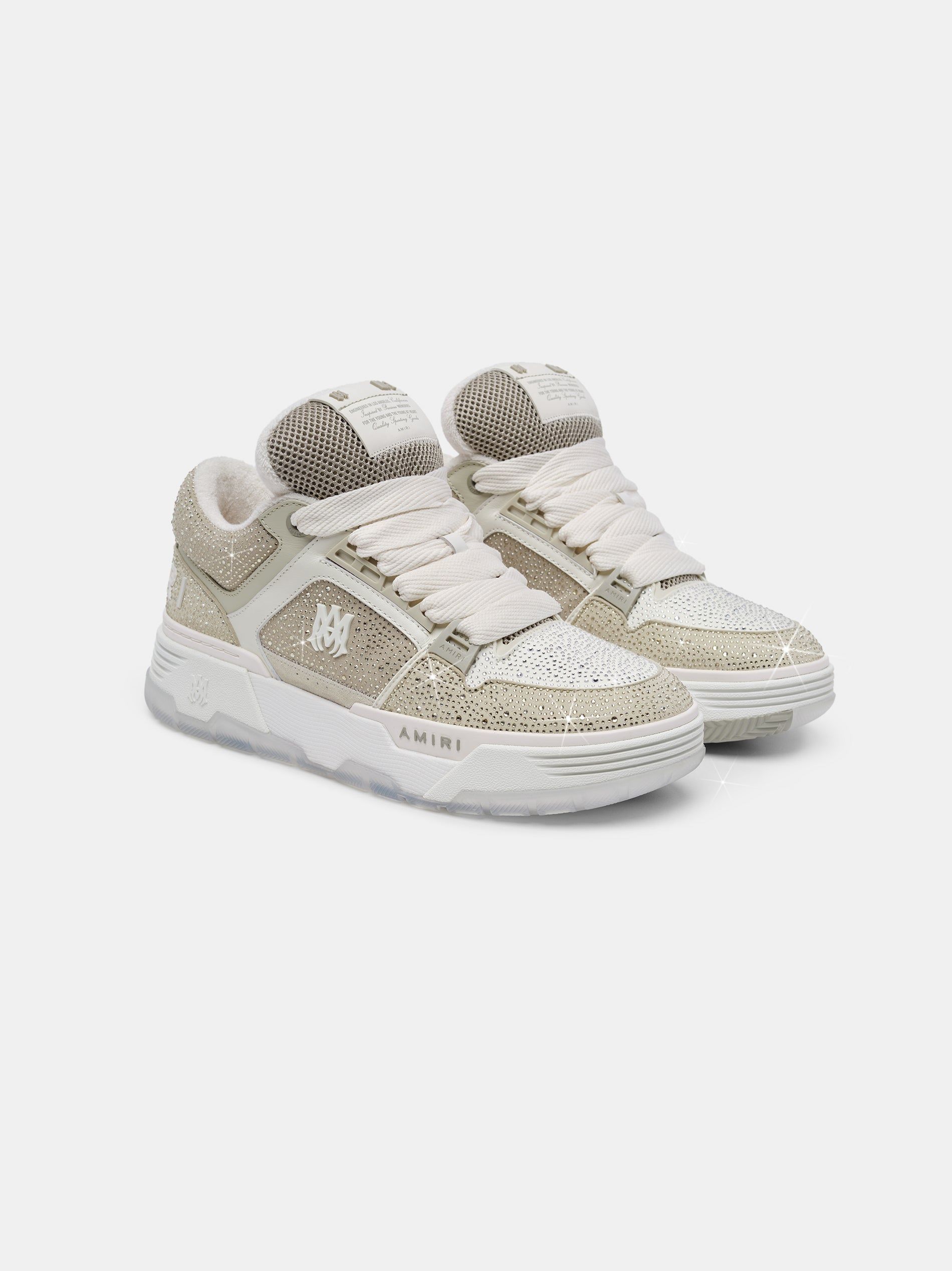 Tenis Amiri Crystal Ma-1 Hombre Alabaster | QMWJAL-308