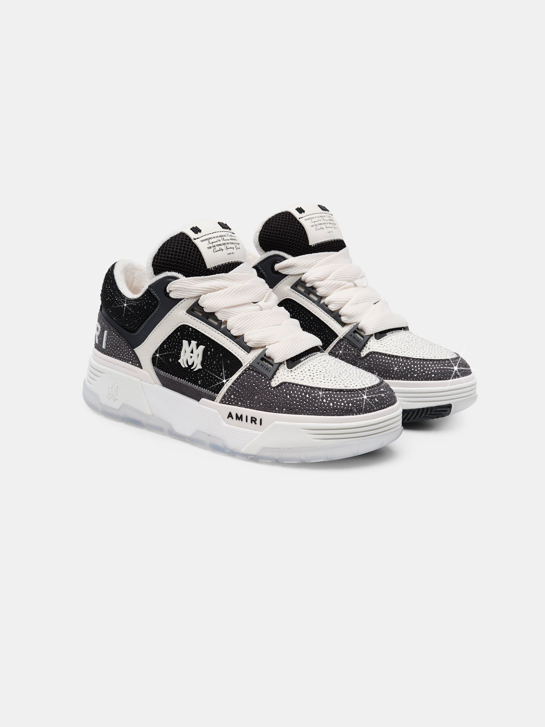 Tenis Amiri Crystal Ma-1 Hombre Negros | AHEDFT-910