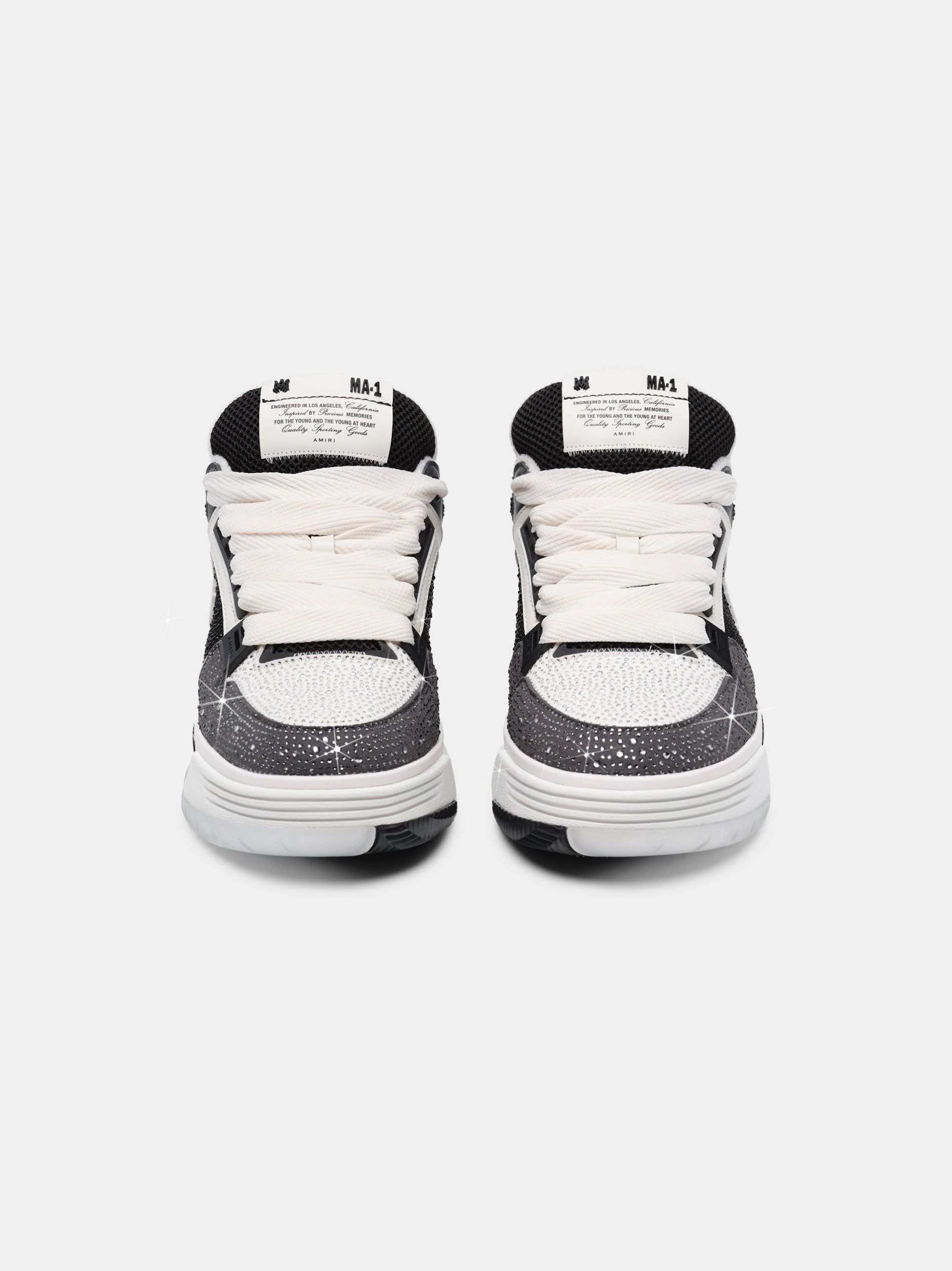 Tenis Amiri Crystal Ma-1 Hombre Negros | AHEDFT-910