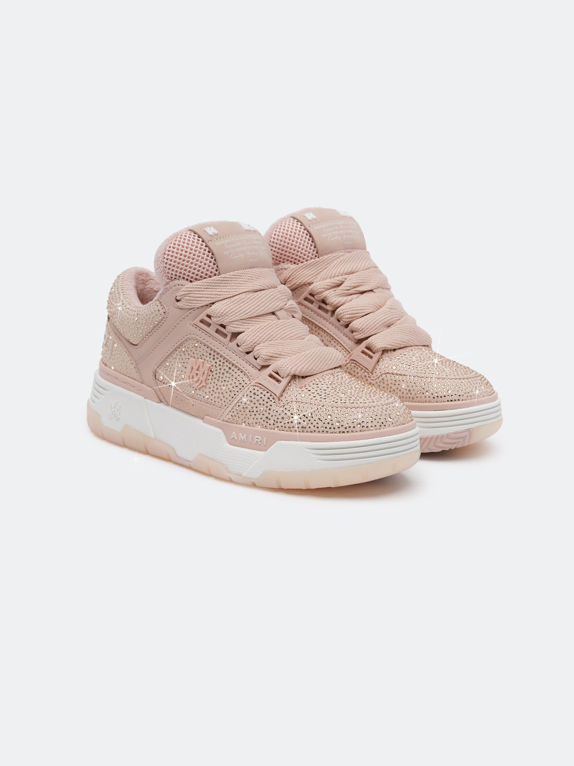 Tenis Amiri Crystal Ma-1 Mujer Rosas | OUAITC-304