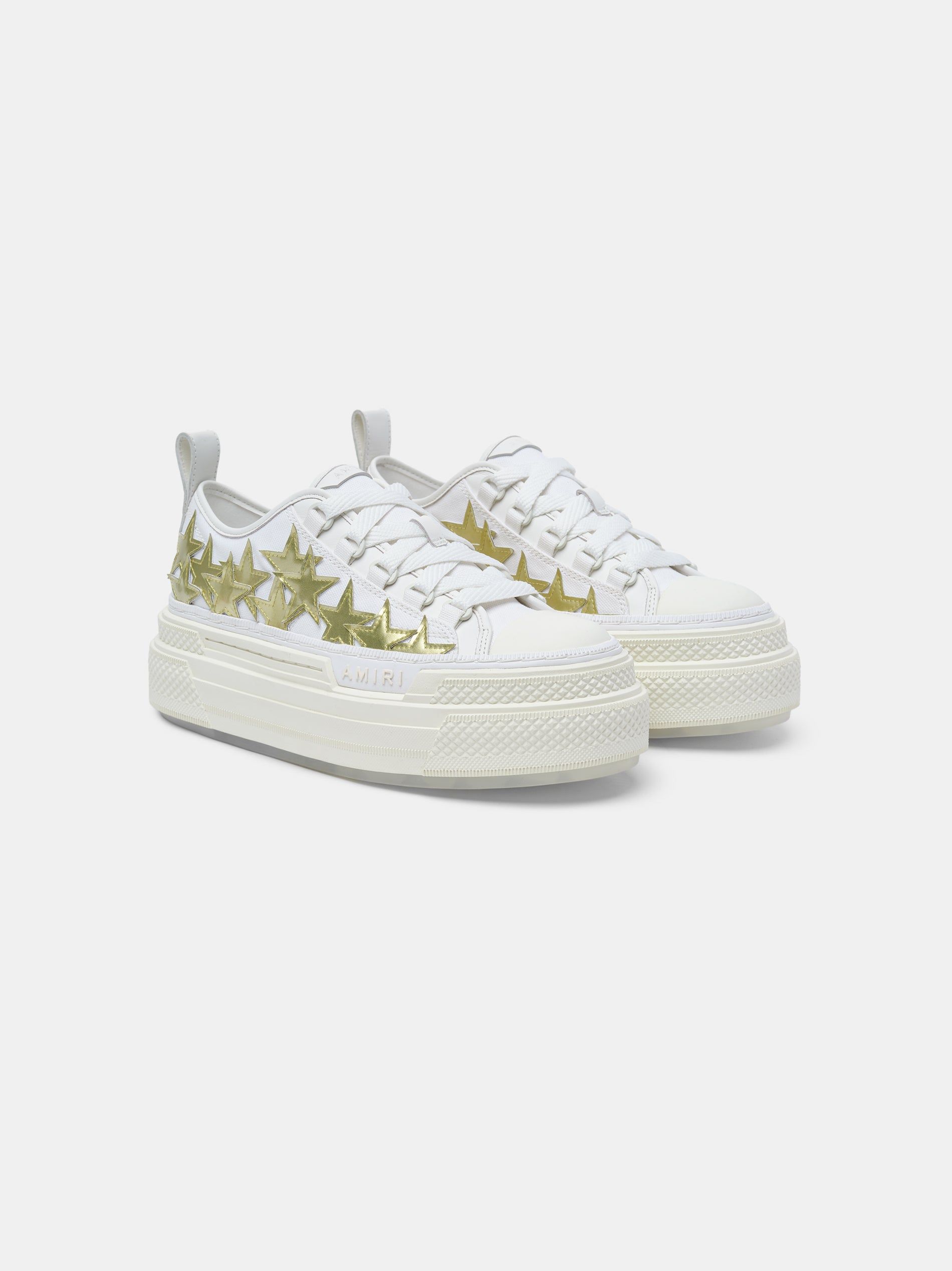 Tenis Amiri Metallic Platform Stars Court Mujer Blancos Dorados | SONQZK-870