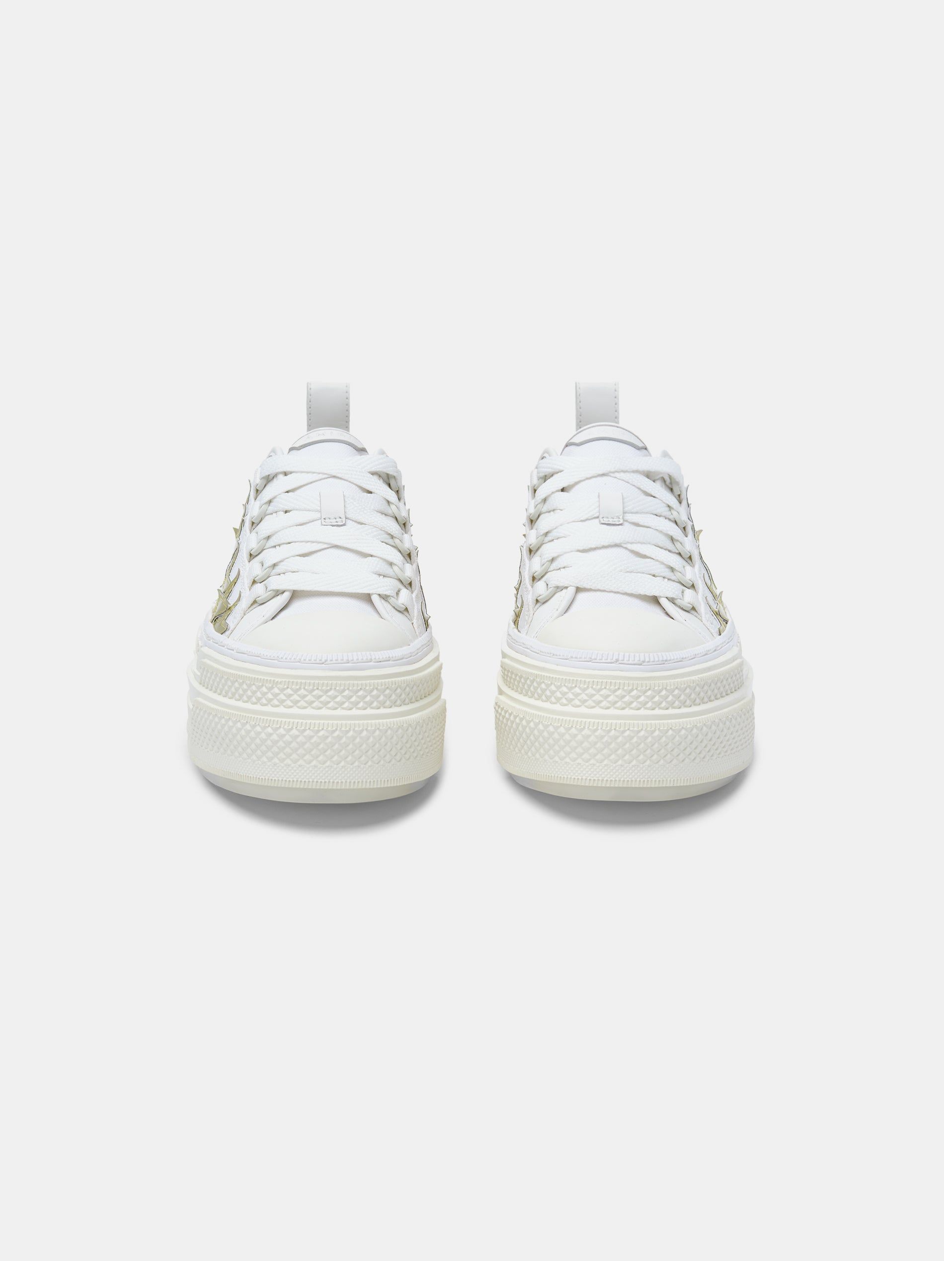 Tenis Amiri Metallic Platform Stars Court Mujer Blancos Dorados | SONQZK-870