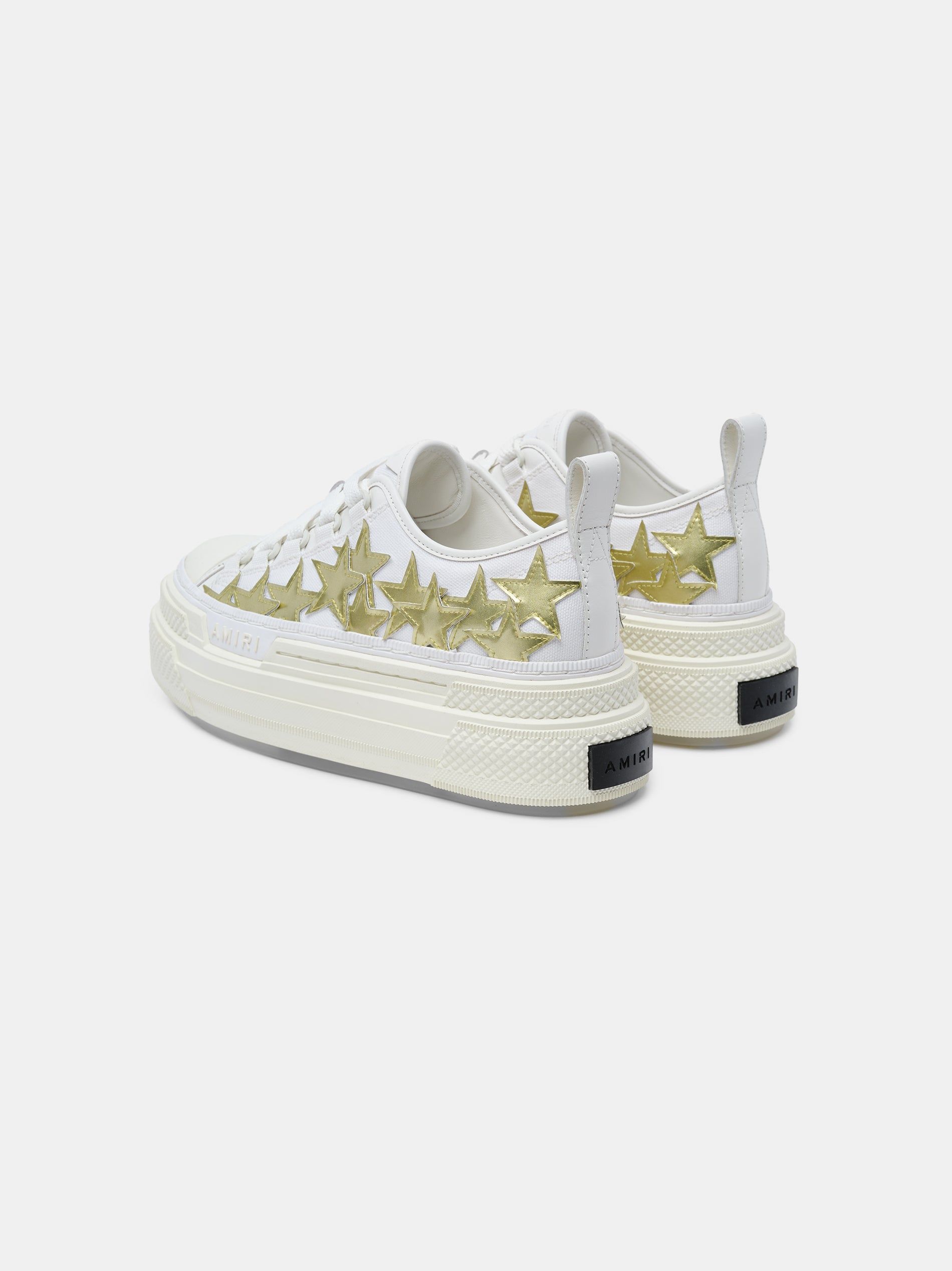 Tenis Amiri Metallic Platform Stars Court Mujer Blancos Dorados | SONQZK-870