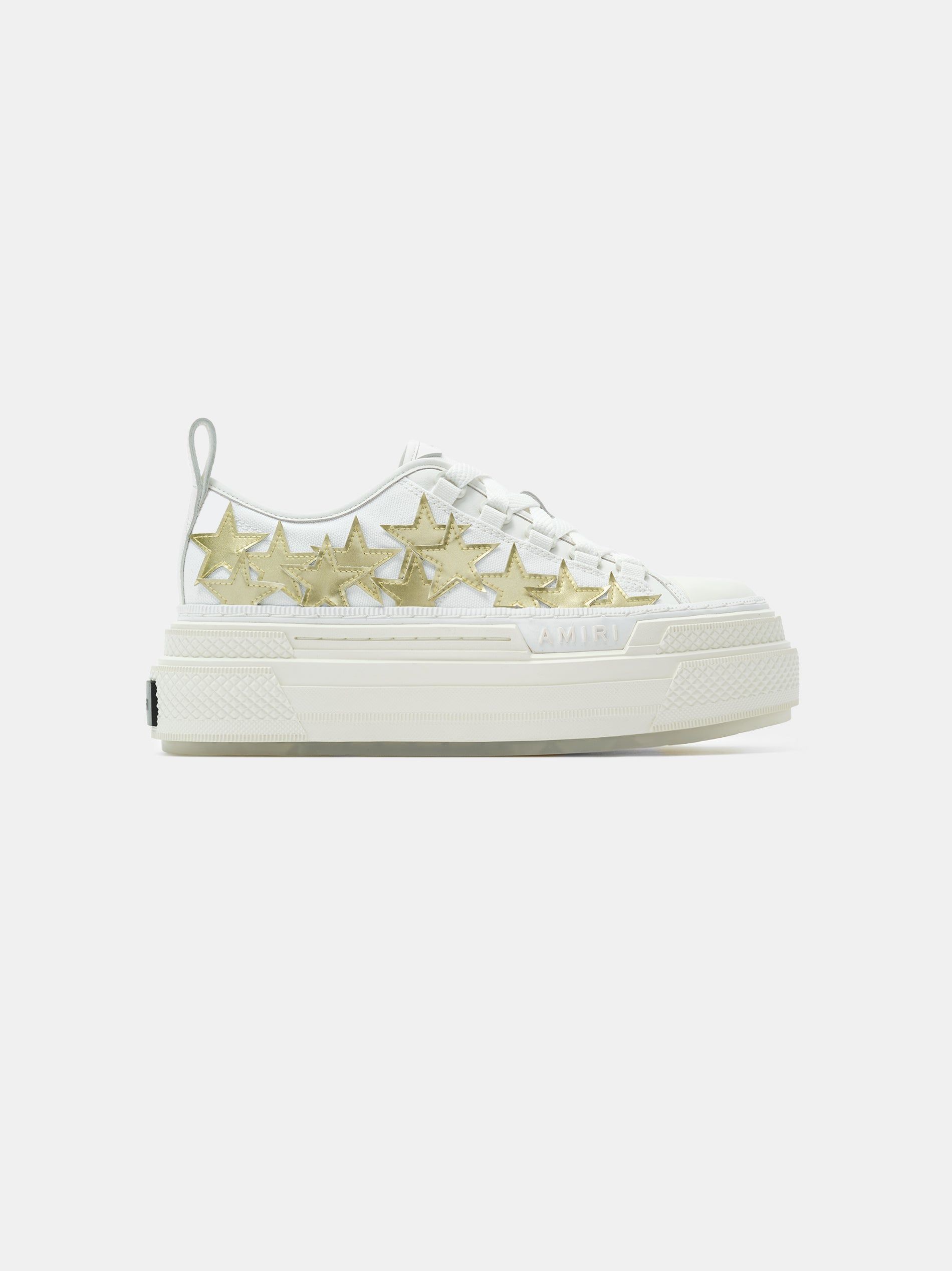 Tenis Amiri Metallic Platform Stars Court Mujer Blancos Dorados | SONQZK-870