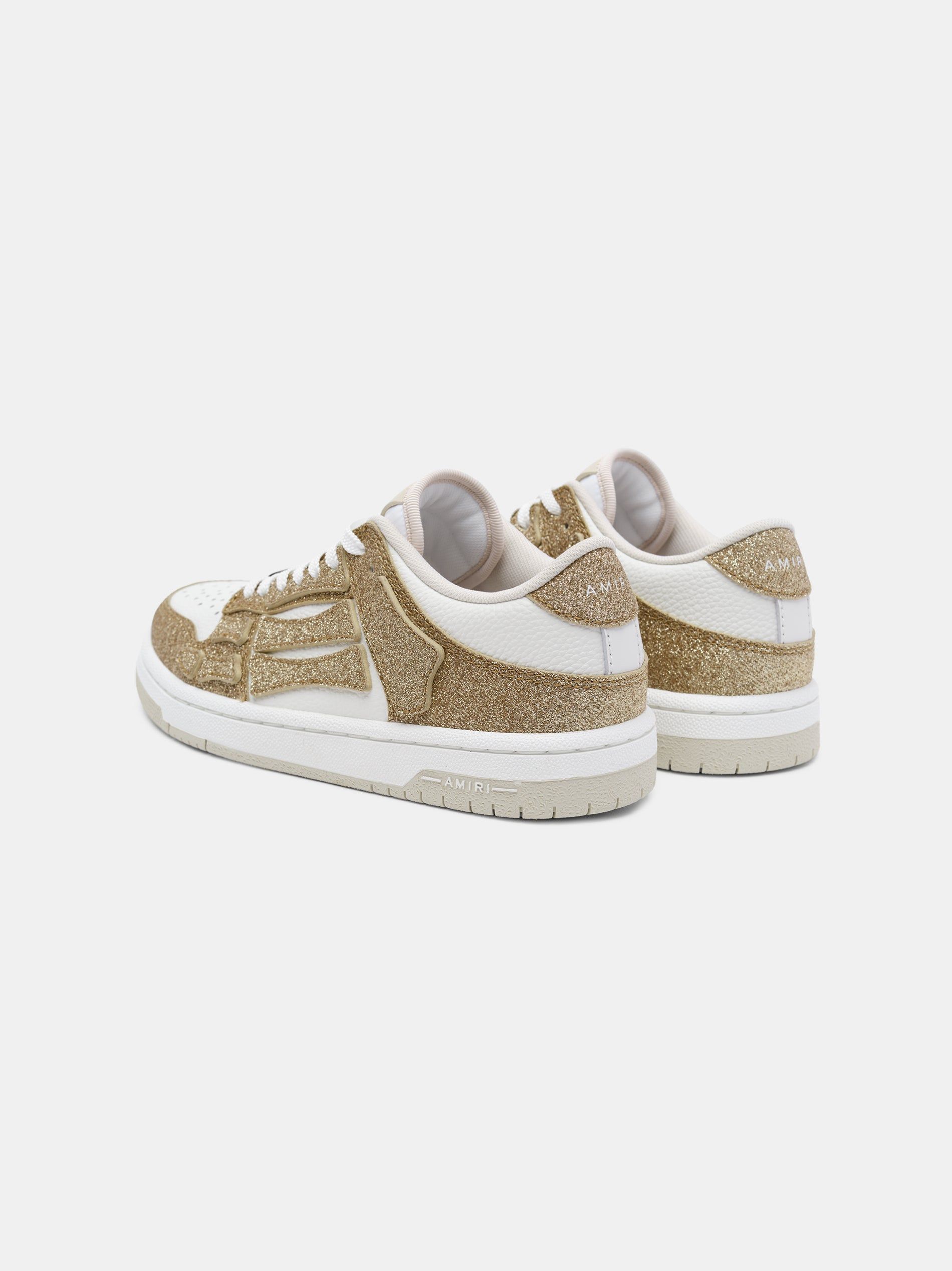 Tenis Amiri Shimmer Skel-top Low Mujer Blancos Dorados | CEUBZX-560